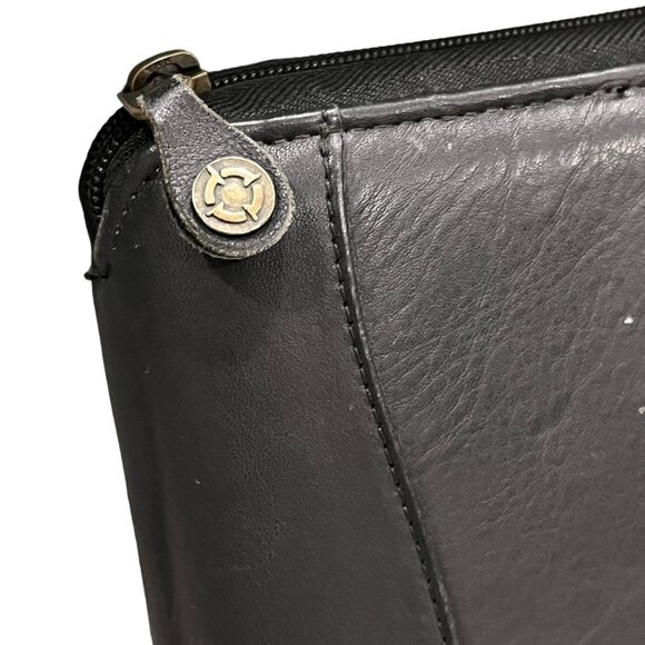 Franklin Covey Vintage Black Leather Full Zip Around Planner Compact Size - Picture 2 of 6